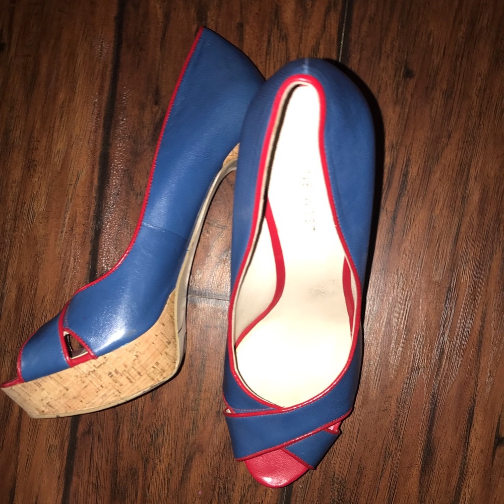 Leather Colorblock Pumps - Picture 2 of 3